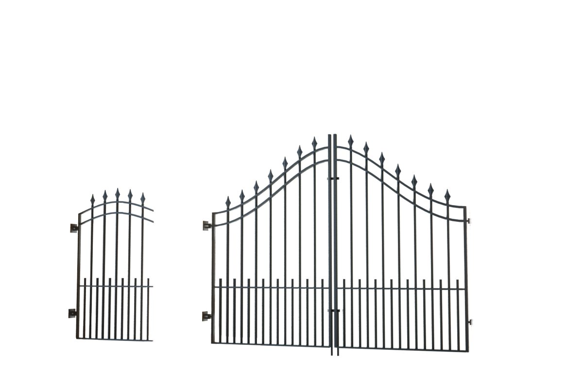 Wrought iron driveway gates: Keats