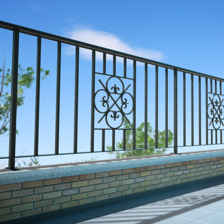 Wrought iron railings